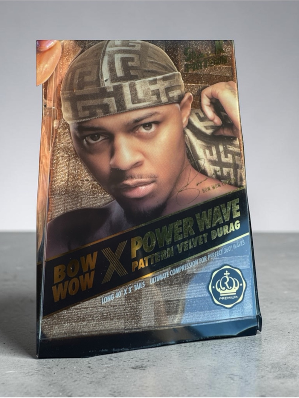 Power Wave Pattern Velvet Durag - Brown